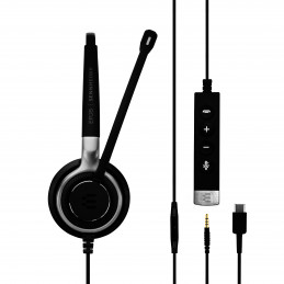 EPOS | SENNHEISER IMPACT SC 635 USB-C Kuulokkeet Langallinen Pääpanta Puhelut Musiikki USB Type-C Musta, Hopea