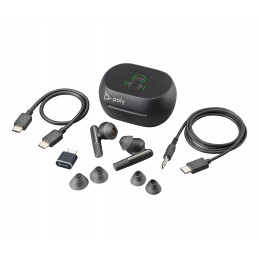 POLY Voyager Free 60+ Kuulokkeet Langaton In-ear Toimisto puhelukeskus Bluetooth Musta