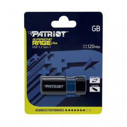 Patriot Memory Supersonic Rage Lite USB-muisti 64 GB USB A-tyyppi 3.2 Gen 1 (3.1 Gen 1) Musta, Sininen