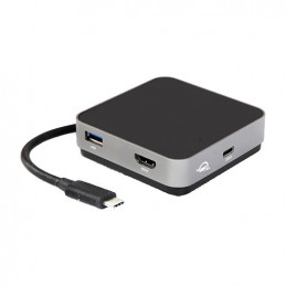 OWC USB-C Travel Dock Langallinen USB 3.2 Gen 1 (3.1 Gen 1) Type-C Harmaa