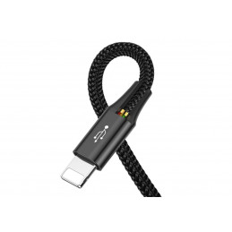 Baseus CA1T4-B01 matkapuhelimen kaapeli Musta 1,2 m USB A Lightning + micro-USB B + USB C