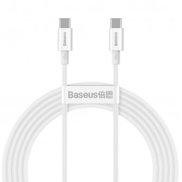 Baseus Superior USB-kaapeli 1 m USB 2.0 USB C Valkoinen