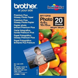 Brother BP71GP20 Premium Glossy Photo Paper valokuvapaperi Valkoinen