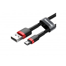 Baseus Cafule USB-kaapeli 2 m USB A Micro-USB A Musta, Punainen