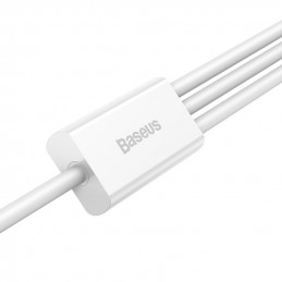 Baseus Superior USB-kaapeli 1,5 m USB 2.0 USB A USB C Micro USB A Lightning Valkoinen