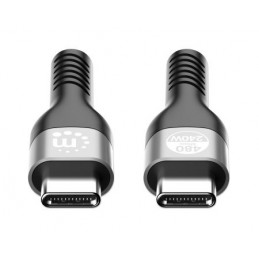 Manhattan 356367 USB-kaapeli 2 m USB 2.0 USB C Musta