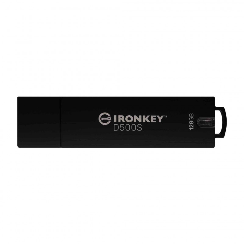 Kingston Technology IronKey D500S USB-muisti 128 GB USB A-tyyppi 3.2 Gen 1 (3.1 Gen 1) Musta