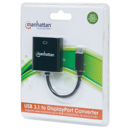 Manhattan 152020 USB grafiikka-adapteri 3840 x 2160 pikseliä Musta