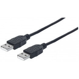 Manhattan 353915 USB-kaapeli 3 m USB 2.0 USB A Musta