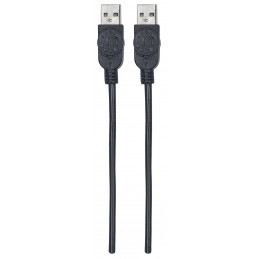 Manhattan 353915 USB-kaapeli 3 m USB 2.0 USB A Musta