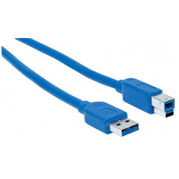 Manhattan 1m USB 3.0 A-B Cable USB-kaapeli USB 3.2 Gen 1 (3.1 Gen 1) USB A USB B Sininen