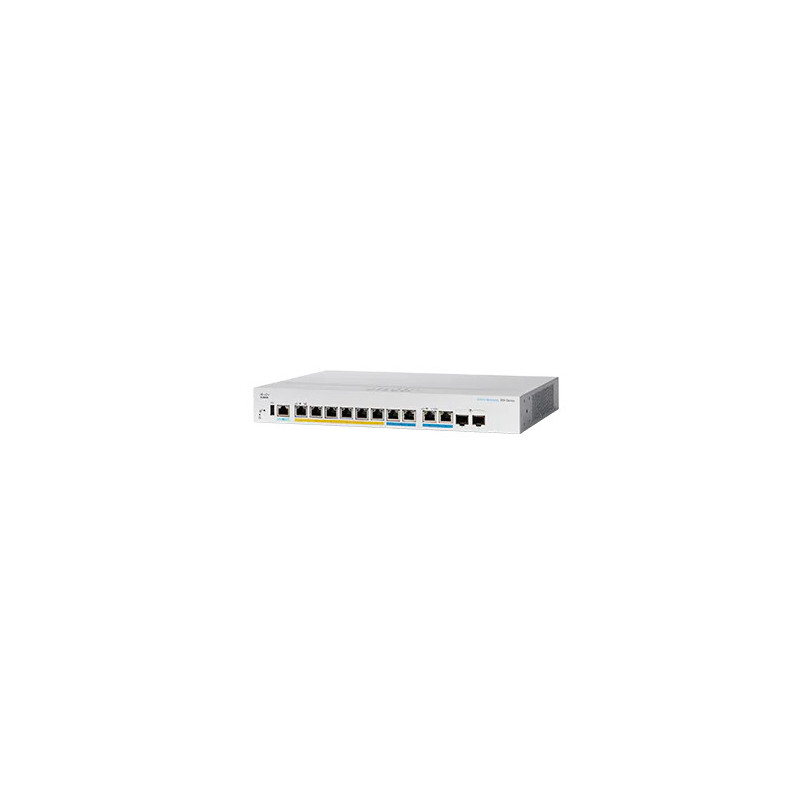 Cisco CBS350 Hallittu L3 Gigabit Ethernet (10 100 1000) Power over Ethernet -tuki 1U Musta, Harmaa