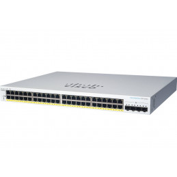 Cisco CBS220-24P-4X Hallittu L2 Gigabit Ethernet (10 100 1000) Power over Ethernet -tuki Valkoinen