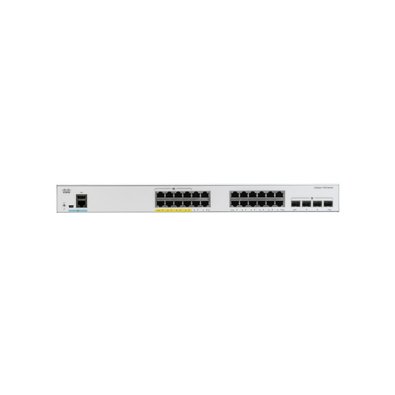 Cisco Catalyst C1000-24FP-4G-L verkkokytkin Hallittu L2 Gigabit Ethernet (10 100 1000) Power over Ethernet -tuki Harmaa