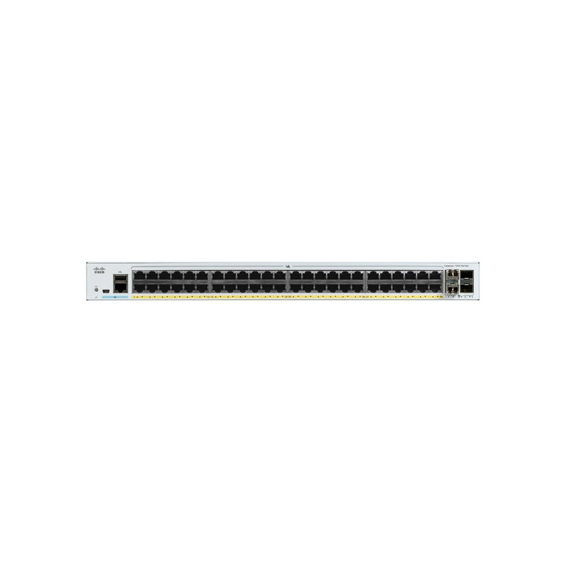 Cisco Catalyst C1000-48FP-4G-L verkkokytkin Hallittu L2 Gigabit Ethernet (10 100 1000) Power over Ethernet -tuki Harmaa