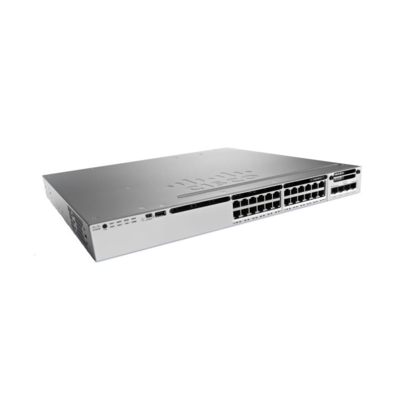 Cisco 3850-24S-S Hallittu L3 Gigabit Ethernet (10 100 1000) 1U Musta, Harmaa