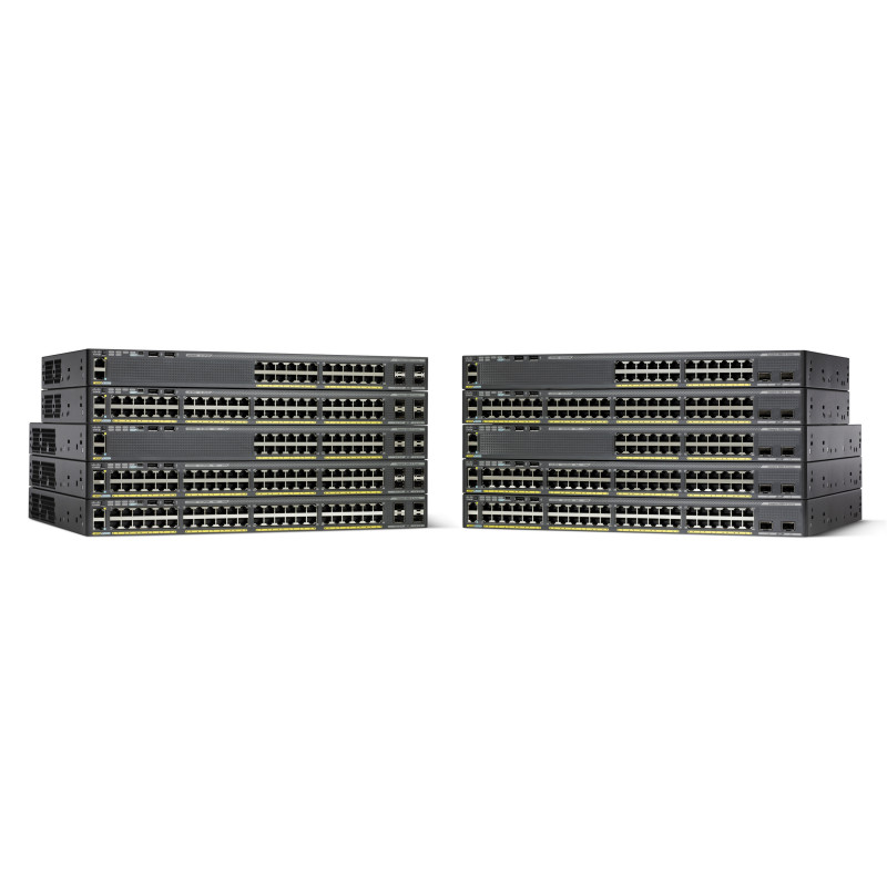 Cisco Catalyst WS-C2960X-48TS-LL verkkokytkin Hallittu L2 L3 Gigabit Ethernet (10 100 1000) Musta