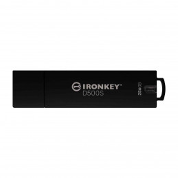 Kingston Technology IronKey D500S USB-muisti 256 GB USB A-tyyppi 3.2 Gen 1 (3.1 Gen 1) Musta