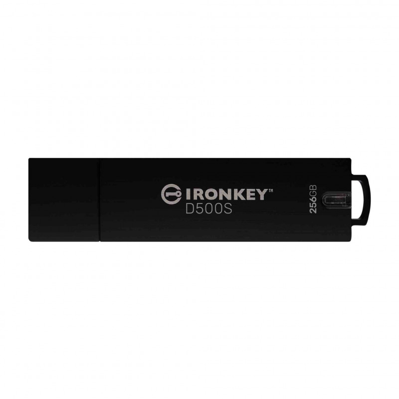 Kingston Technology IronKey D500S USB-muisti 256 GB USB A-tyyppi 3.2 Gen 1 (3.1 Gen 1) Musta