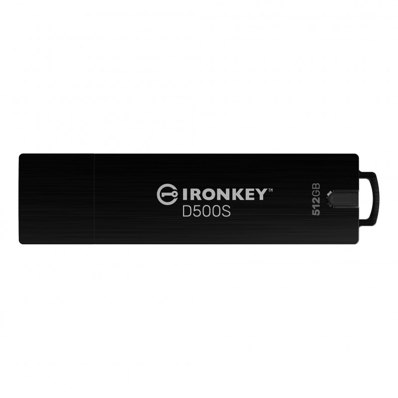 Kingston Technology IronKey D500S USB-muisti 512 GB USB A-tyyppi 3.2 Gen 1 (3.1 Gen 1) Musta
