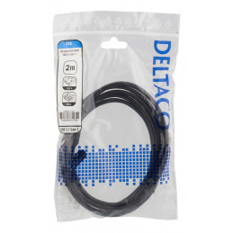 Deltaco USB3-242 USB-kaapeli 2 m USB 3.2 Gen 1 (3.1 Gen 1) USB A Musta