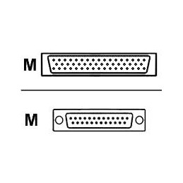 Cisco Smart Serial WIC2 T 26 Pin - RS530 D25 Male DTE sarjakaapeli Sininen