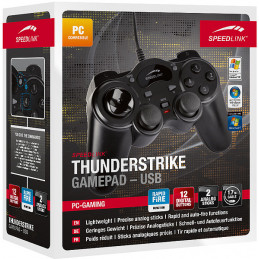 SPEEDLINK THUNDERSTRIKE Musta USB Pad-ohjain Analoginen Digitaalinen PC