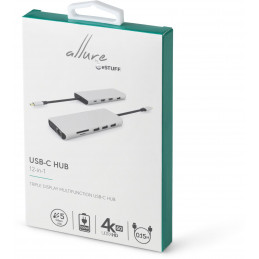 eSTUFF USB-C Single USB-C Dock USB 3.2 Gen 1 (3.1 Gen 1) Type-C 5000 Mbit s Harmaa