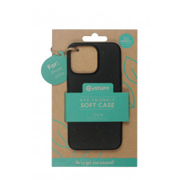 eSTUFF 100% Biodegradable case for iPhone 13 Pro matkapuhelimen suojakotelo 15,5 cm (6.1") Suojus Musta