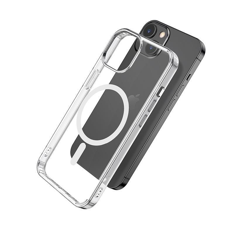 eSTUFF Magnetic Hybrid Clear Case for iPhone 13 Mini matkapuhelimen suojakotelo 13,7 cm (5.4") Suojus Läpinäkyvä