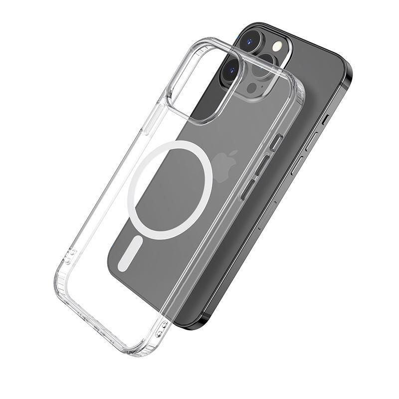 eSTUFF Magnetic Hybrid Clear Case for iPhone 13 Pro matkapuhelimen suojakotelo 15,5 cm (6.1") Suojus Läpinäkyvä