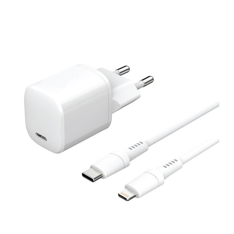 eSTUFF ES637500 mobiililaitteen laturi Älypuhelin, Tabletti Valkoinen AC Pikalataus Sisätila