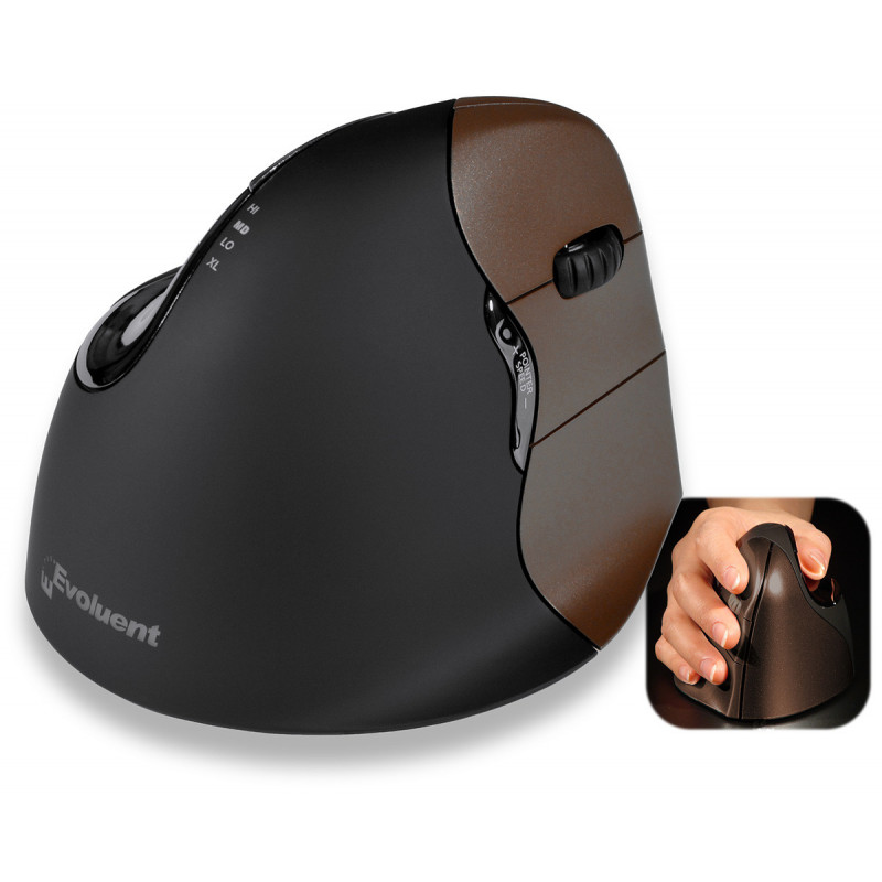 Evoluent VerticalMouse 4 Small Wireless hiiri Oikeakätinen Langaton RF Optinen