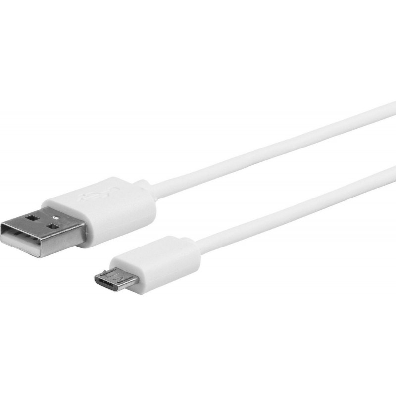 eSTUFF ES603007 USB-kaapeli 1 m USB 2.0 USB A Micro-USB B Valkoinen