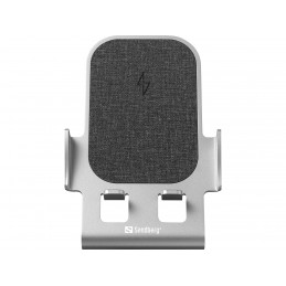 Sandberg Wireless Charger Stand 15W Alu Älypuhelin Harmaa USB Langaton lataaminen Pikalataus Sisätila