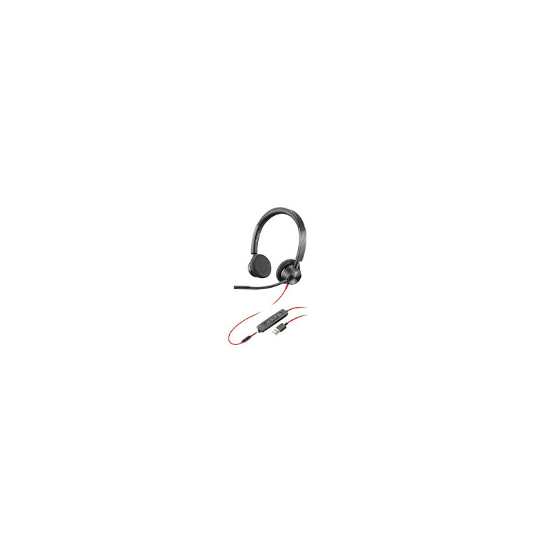 POLY Blackwire 3325 Kuulokkeet Langallinen Pääpanta Toimisto puhelukeskus USB A-tyyppi Musta