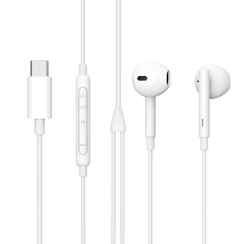 eSTUFF In-ear Headphone for USB-C Device Kuulokkeet Langallinen Puhelut Musiikki USB Type-C Valkoinen