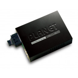 PLANET 10 100Base-TX to 100Base-FX verkon mediamuunnin 100 Mbit s 1310 nm Monitila, Yksittäistila Musta