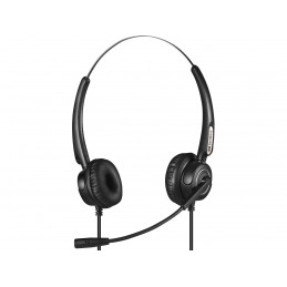 Sandberg 126-30 kuulokkeet ja kuulokemikrofoni Langallinen Pääpanta Toimisto puhelukeskus USB A-tyyppi Musta