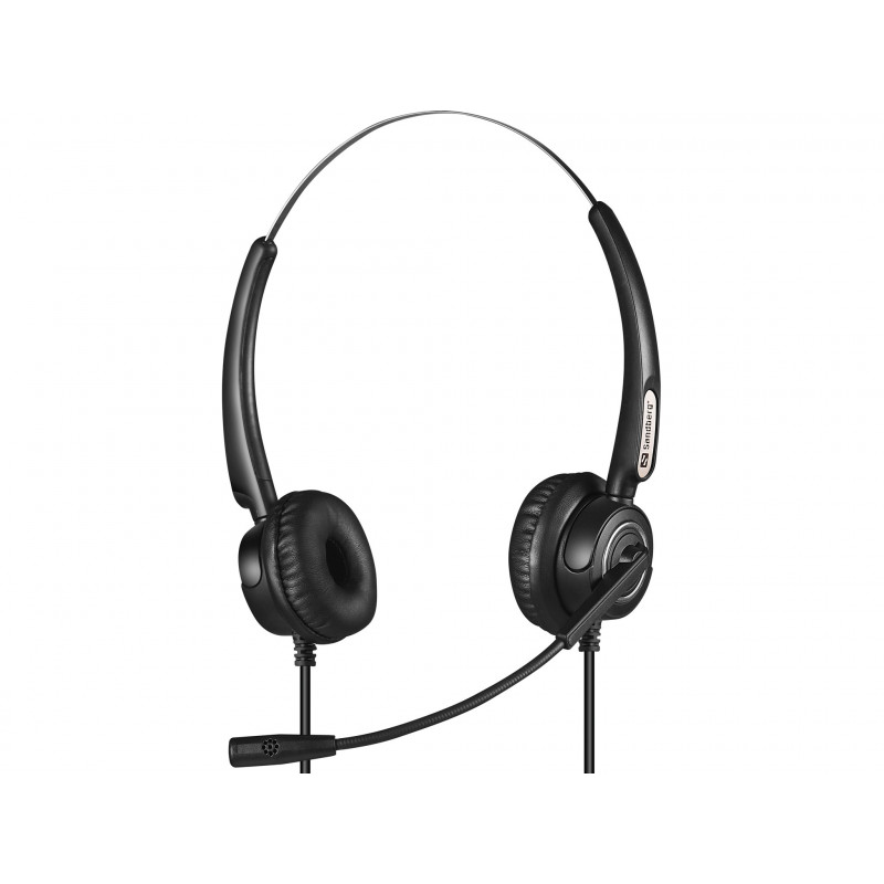 Sandberg 126-30 kuulokkeet ja kuulokemikrofoni Langallinen Pääpanta Toimisto puhelukeskus USB A-tyyppi Musta