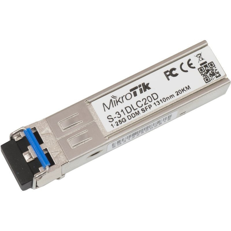 Mikrotik S-31DLC20D lähetin-vastaanotinmoduuli 1250 Mbit s SFP 1310 nm