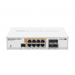 Mikrotik CRS112-8P-4S-IN verkkokytkin Gigabit Ethernet (10 100 1000) Power over Ethernet -tuki Valkoinen