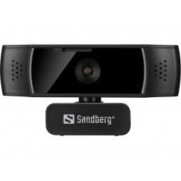 Sandberg USB Webcam Autofocus DualMic verkkokamera 2,07 MP 1920 x 1080 pikseliä USB 2.0 Musta