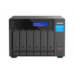 QNAP TVS-h674 NAS Tower Ethernet LAN Musta i3-12100