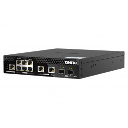 QNAP QSW-M2106PR-2S2T verkkokytkin Hallittu L2 10G Ethernet (100 1000 10000) Power over Ethernet -tuki 1U Musta
