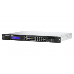QNAP QGD-1600 Hallittu Gigabit Ethernet (10 100 1000) 1U Musta, Harmaa