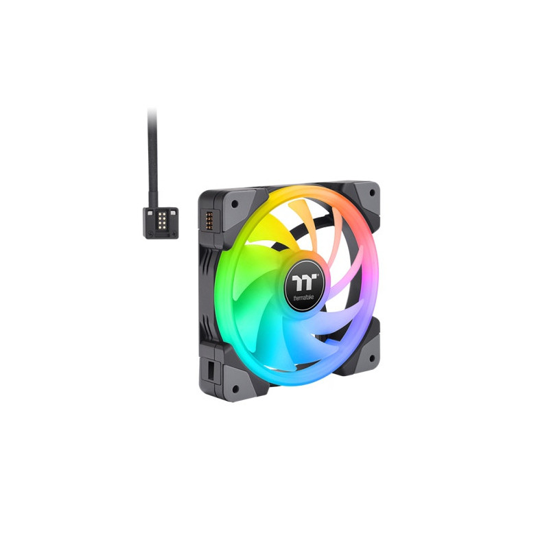 Thermaltake SWAFAN EX12 RGB PC Cooling Fan TT Premium Edition Tietokonekotelo Ilmanjäähdytin 12 cm Musta 3 kpl