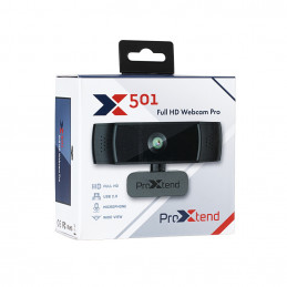 ProXtend X501 Full HD PRO verkkokamera 2 MP 1920 x 1080 pikseliä USB 2.0 Musta