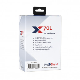 ProXtend X701 4K verkkokamera 8 MP 3840 x 2160 pikseliä USB 2.0 Musta