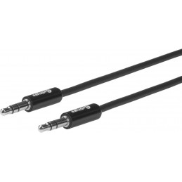 eSTUFF Minijack Cable 3.5mm 0,5m audiokaapeli Musta